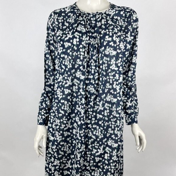 J Crew Tunic Dress Little Blooms Women S NWT Long Sleeve Crew Neck Cotton Floral - Picture 1 of 14